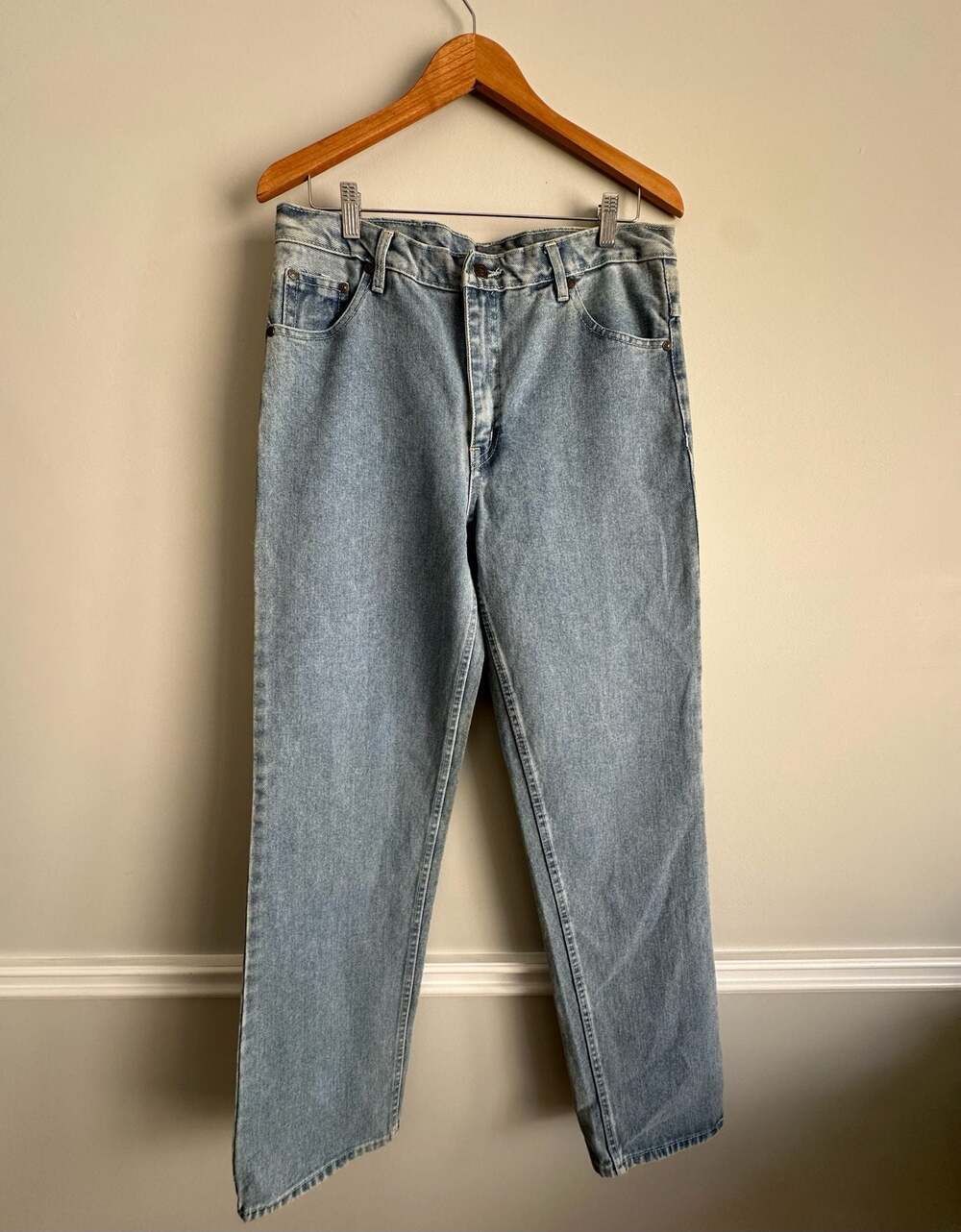 Vintage Armani Jeans Blue's Factory Tapered Leg Jeans Size 36